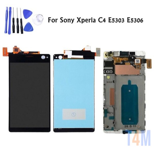 TOUCH+LCD WITH FRAME SONY XPERIA C4 E5303 E5306 BLACK